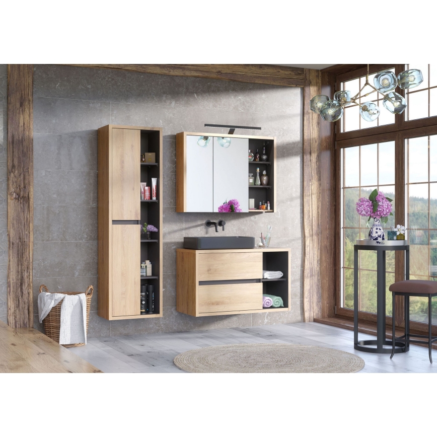 COMAD UM-6276 SLIM 40 GREY DP - Lavabo sobre encimera SLIM 37x37 cm cerámica/gris mate