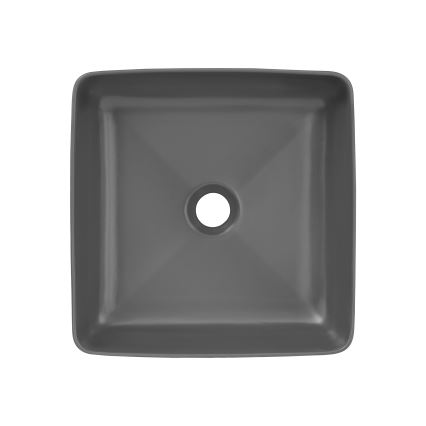 COMAD UM-6276 SLIM 40 GREY DP - Lavabo sobre encimera SLIM 37x37 cm cerámica/gris mate