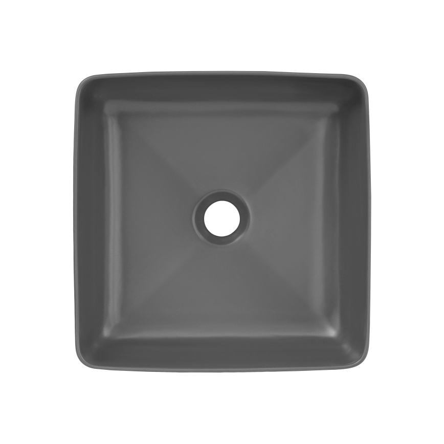 COMAD UM-6276 SLIM 40 GREY DP - Lavabo sobre encimera SLIM 37x37 cm cerámica/gris mate