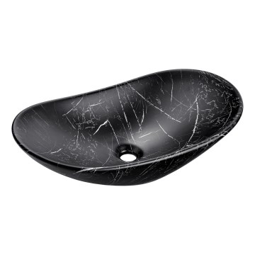 COMAD UN-LENA-MB2 - Lavabo sobre encimera LENA 61,5x36 cm cerámica/negro mate