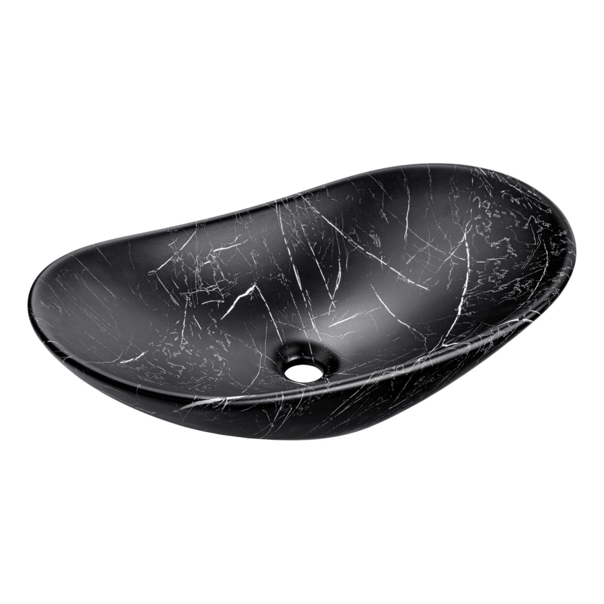 COMAD UN-LENA-MB2 - Lavabo sobre encimera LENA 61,5x36 cm cerámica/negro mate