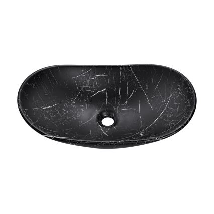 COMAD UN-LENA-MB2 - Lavabo sobre encimera LENA 61,5x36 cm cerámica/negro mate