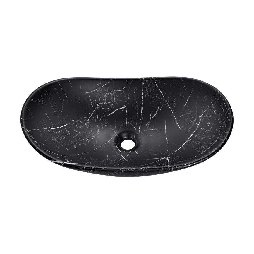 COMAD UN-LENA-MB2 - Lavabo sobre encimera LENA 61,5x36 cm cerámica/negro mate