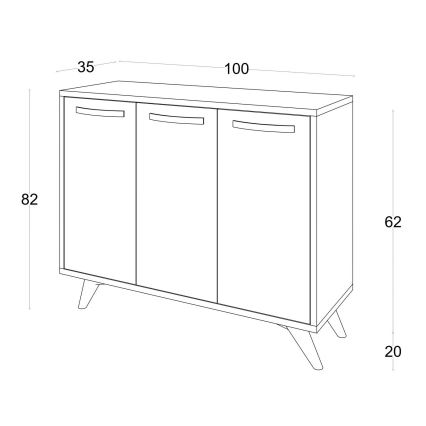 Cómoda PIFFA 100x82 cm blanco