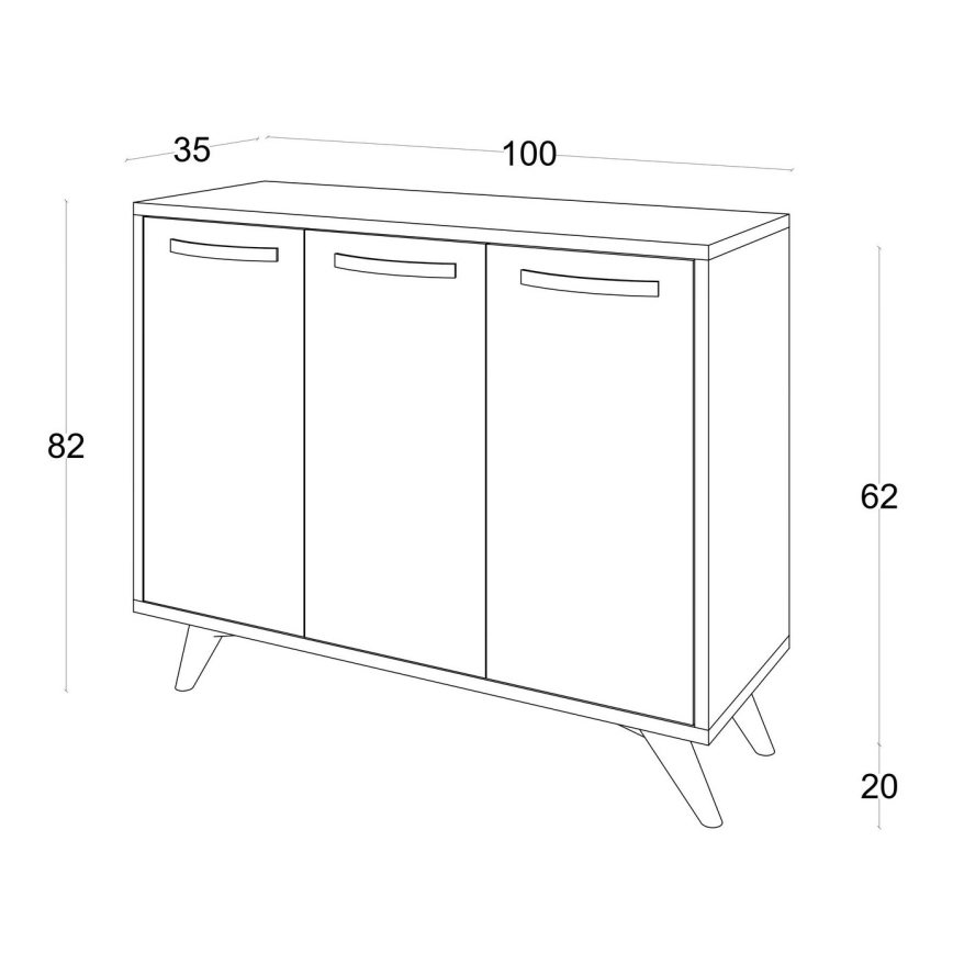 Cómoda PIFFA 100x82 cm blanco