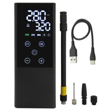 Compresor de bolsillo digital 4000 mAh 5V negro