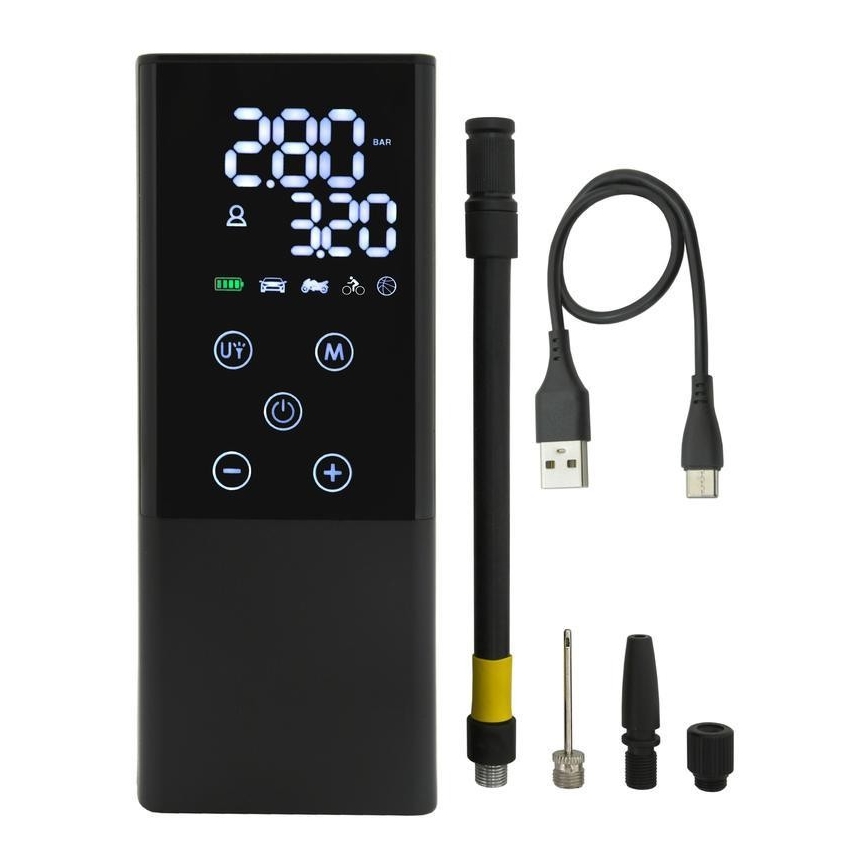 Compresor de bolsillo digital 4000 mAh 5V negro
