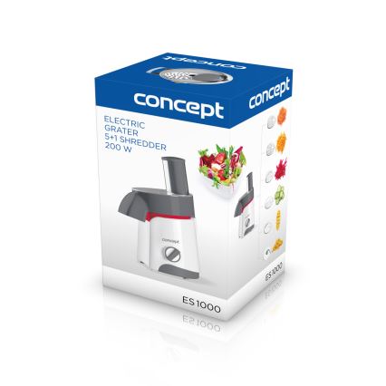 Concept ES1000 - Rallador eléctrico 200W/230V blanco/gris