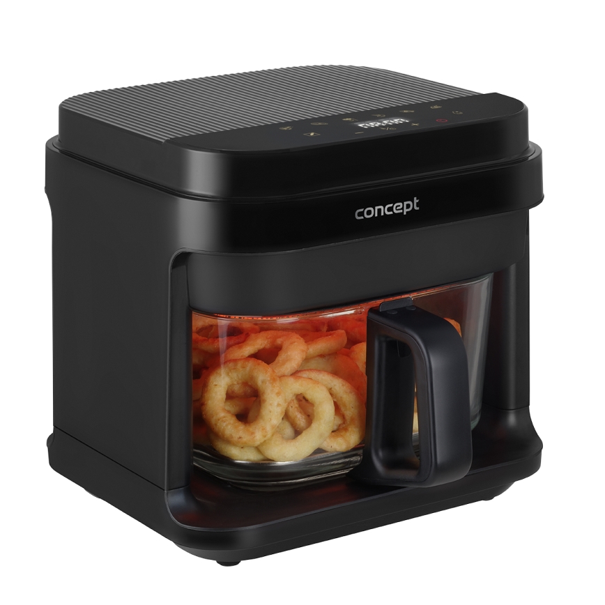 Concept FR5500 - Freidora de aire caliente GLASS & FAST 5,5 l 1200W/230V negro