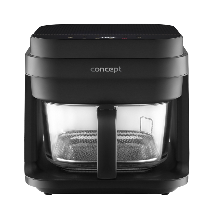 Concept FR5500 - Freidora de aire caliente GLASS & FAST 5,5 l 1200W/230V negro