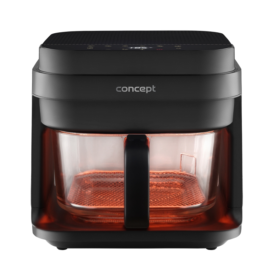 Concept FR5500 - Freidora de aire caliente GLASS & FAST 5,5 l 1200W/230V negro