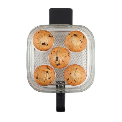 Concept FR5500 - Freidora de aire caliente GLASS & FAST 5,5 l 1200W/230V negro