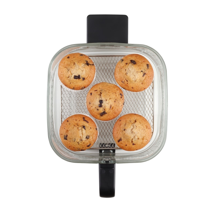 Concept FR5500 - Freidora de aire caliente GLASS & FAST 5,5 l 1200W/230V negro
