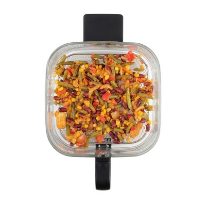 Concept FR5500 - Freidora de aire caliente GLASS & FAST 5,5 l 1200W/230V negro