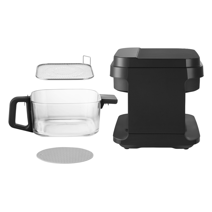Concept FR5500 - Freidora de aire caliente GLASS & FAST 5,5 l 1200W/230V negro