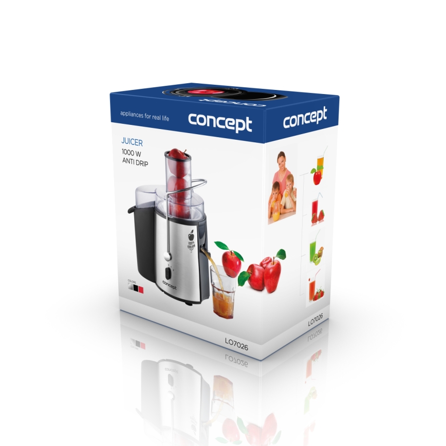 Concept LO7026 - Licuadora centrífuga 1000W/230V negro/acero inoxidable