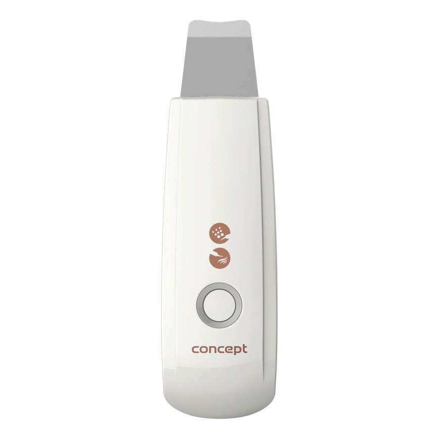 Concept PO2030 - Espátula ultrasónica cosmética PERFECT SKIN 2,5W/5V USB 600 mAh blanco