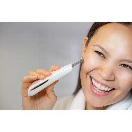 Concept PO2030 - Espátula ultrasónica cosmética PERFECT SKIN 2,5W/5V USB 600 mAh blanco
