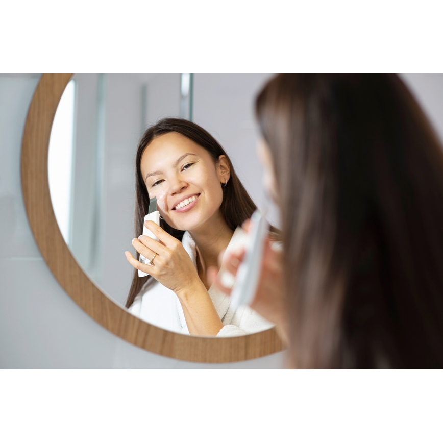 Concept PO2030 - Espátula ultrasónica cosmética PERFECT SKIN 2,5W/5V USB 600 mAh blanco
