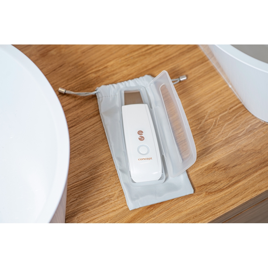 Concept PO2030 - Espátula ultrasónica cosmética PERFECT SKIN 2,5W/5V USB 600 mAh blanco