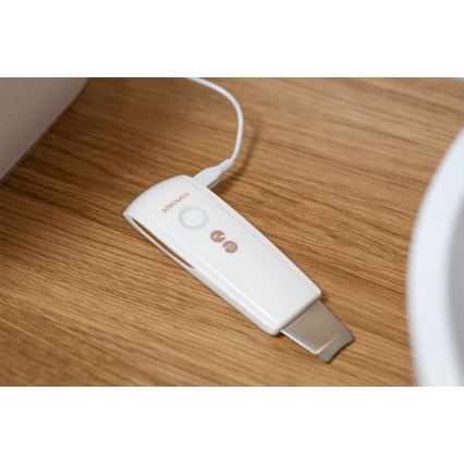 Concept PO2030 - Espátula ultrasónica cosmética PERFECT SKIN 2,5W/5V USB 600 mAh blanco
