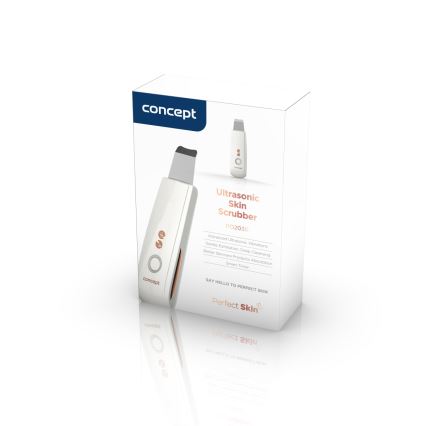 Concept PO2030 - Espátula ultrasónica cosmética PERFECT SKIN 2,5W/5V USB 600 mAh blanco