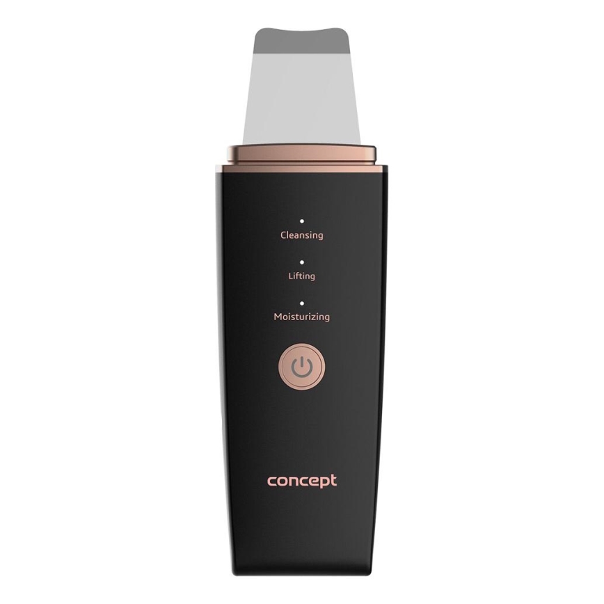 Concept PO2060 - Espátula ultrasónica cosmética PERFECT SKIN 3,5W/5V USB 500 mAh IPX6 negro