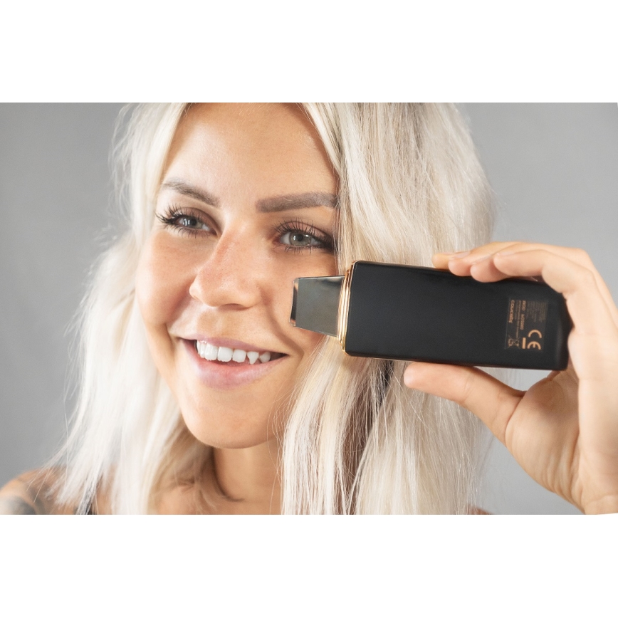 Concept PO2060 - Espátula ultrasónica cosmética PERFECT SKIN 3,5W/5V USB 500 mAh IPX6 negro