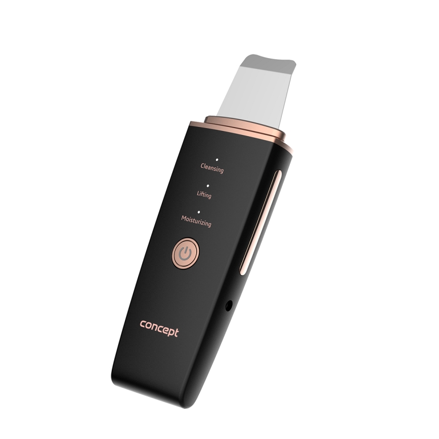 Concept PO2060 - Espátula ultrasónica cosmética PERFECT SKIN 3,5W/5V USB 500 mAh IPX6 negro
