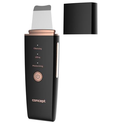 Concept PO2060 - Espátula ultrasónica cosmética PERFECT SKIN 3,5W/5V USB 500 mAh IPX6 negro