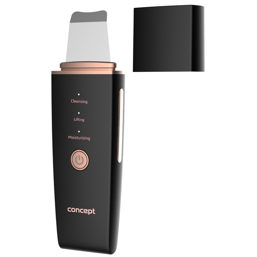 Concept PO2060 - Espátula ultrasónica cosmética PERFECT SKIN 3,5W/5V USB 500 mAh IPX6 negro