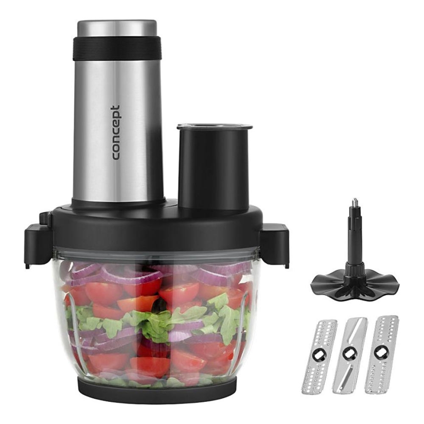 Concept RM3300 - Robot de cocina con rallador 1000W/230V negro/acero inoxidable