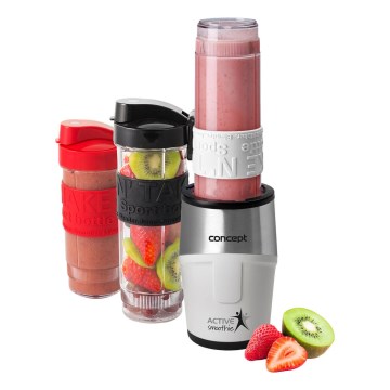 Concept SM3380 - Licuadora para batidos con accesorios ACTIVE SMOOTHIE 500W/230V blanco