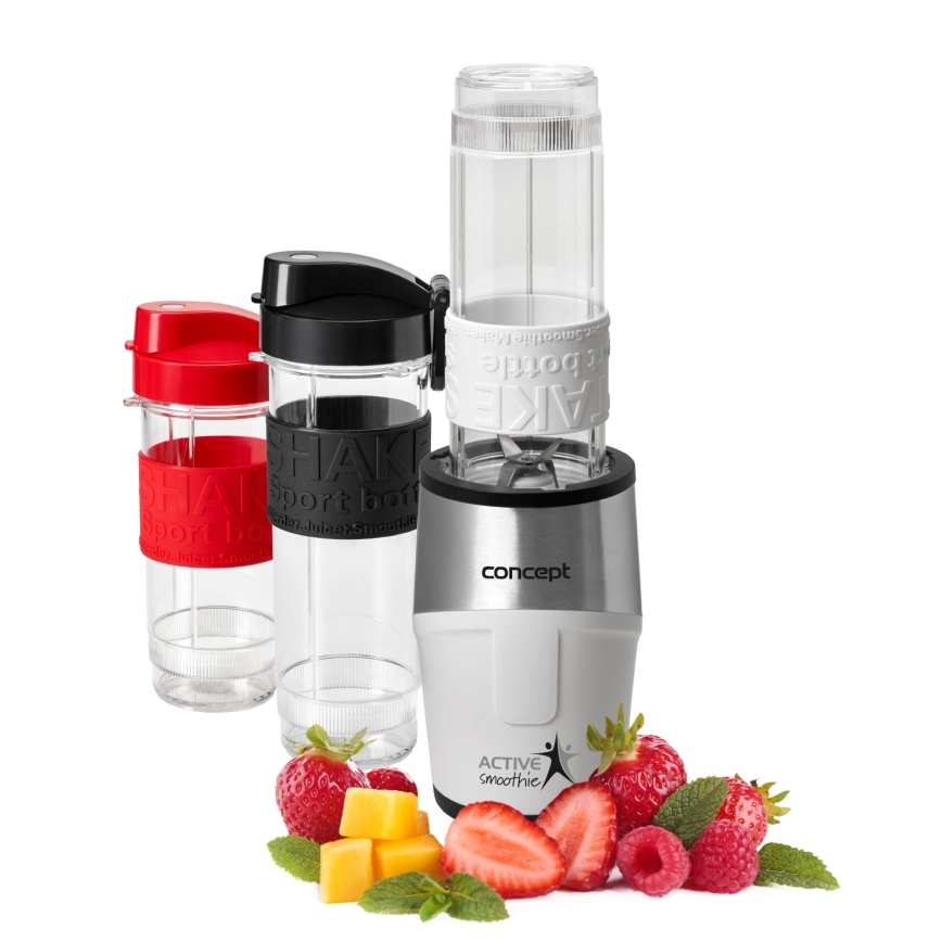 Concept SM3380 - Licuadora para batidos con accesorios ACTIVE SMOOTHIE 500W/230V blanco