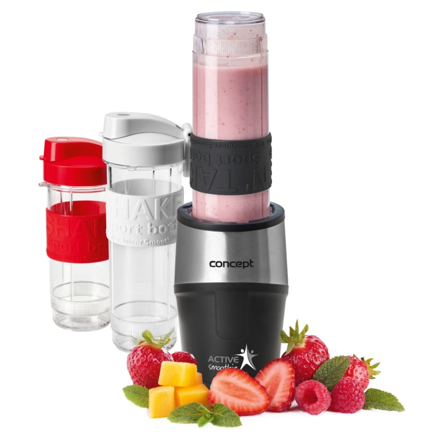 Concept SM3385 - Licuadora para batidos con accesorios ACTIVE SMOOTHIE 500W/230V negro