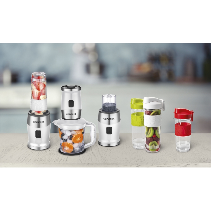 Concept SM3391 - Licuadora para batidos con accesorios 700W/230V blanco