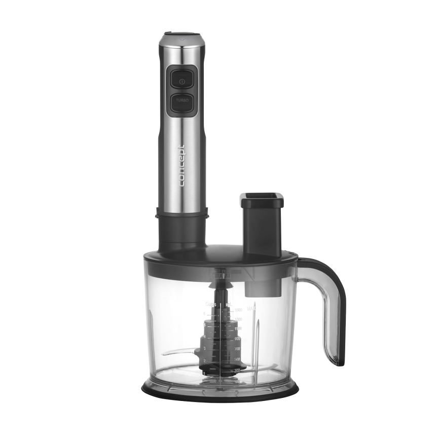 Concept TM5500 - Batidora de mano con accesorios 1500W/230V negro/acero inoxidable