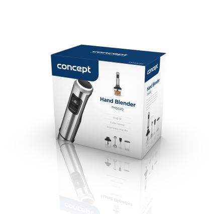 Concept TM5520 - Batidora de mano con accesorios 1500W/230V negro/acero inoxidable