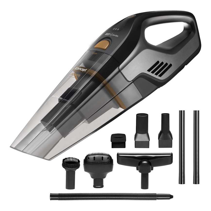Concept VP4353 - Aspiradora de mano WET & DRY RISER EXTENSION 110W/18,5V 2200 mAh negro