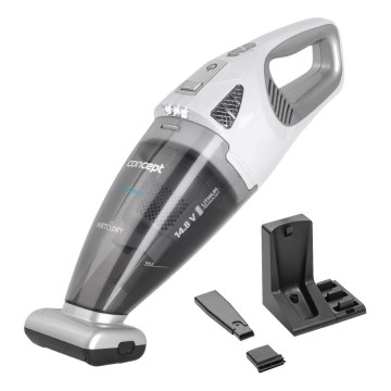 Concept VP4370 - Aspiradora de mano WET & DRY PERFECT CLEAN 90W/14,8V 2200 mAh blanco