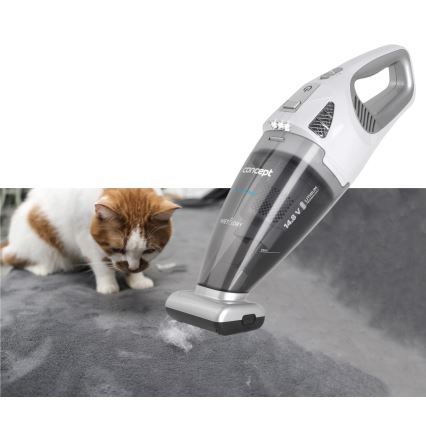 Concept VP4370 - Aspiradora de mano WET & DRY PERFECT CLEAN 90W/14,8V 2200 mAh blanco