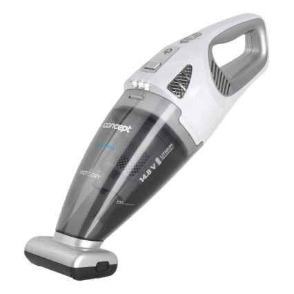 Concept VP4370 - Aspiradora de mano WET & DRY PERFECT CLEAN 90W/14,8V 2200 mAh blanco