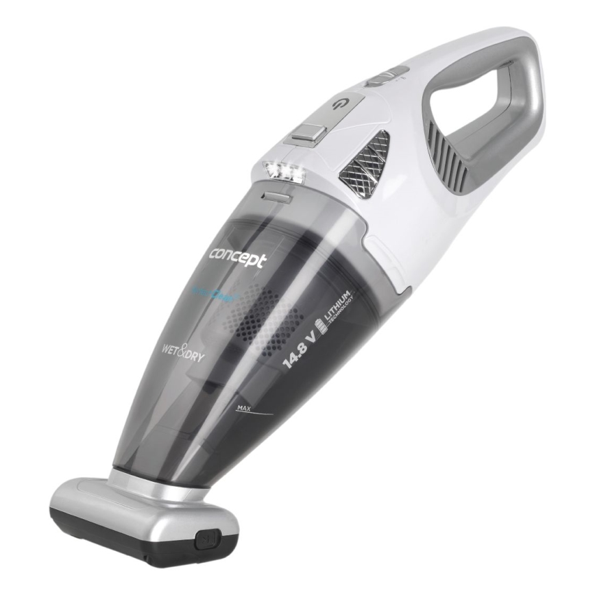 Concept VP4370 - Aspiradora de mano WET & DRY PERFECT CLEAN 90W/14,8V 2200 mAh blanco