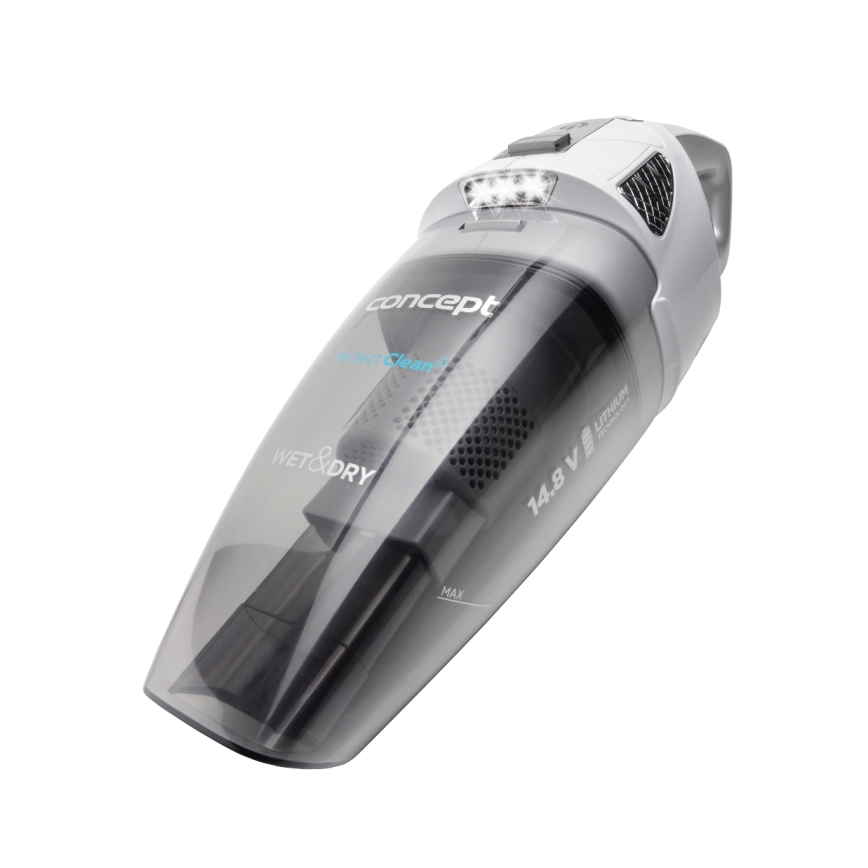 Concept VP4370 - Aspiradora de mano WET & DRY PERFECT CLEAN 90W/14,8V 2200 mAh blanco