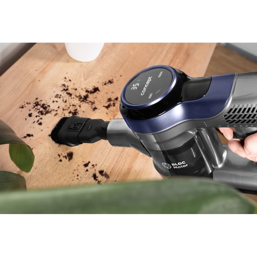 Concept VP6040 - Aspiradora de mano de varilla 2en1 ICONIC ANIMAL TELESCOPE 200W/22,2V 2200 mAh azul