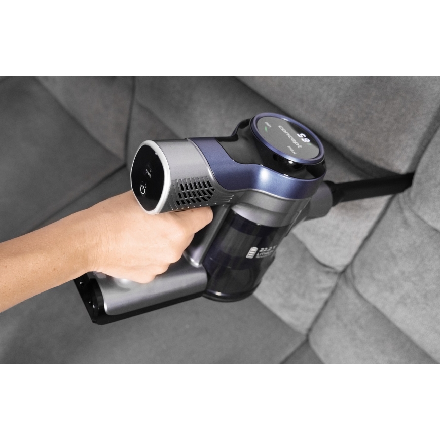 Concept VP6040 - Aspiradora de mano de varilla 2en1 ICONIC ANIMAL TELESCOPE 200W/22,2V 2200 mAh azul