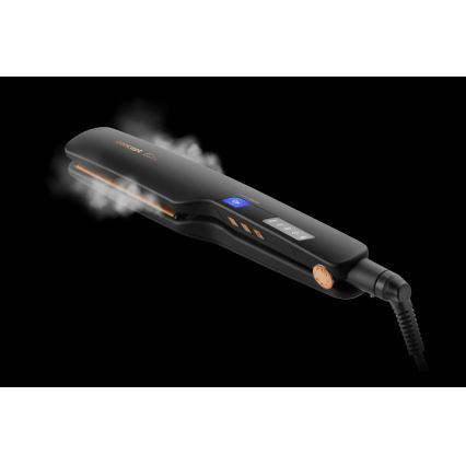 Concept VZ6010 - Plancha de pelo a vapor con pantalla LED ELITE STEAM BOOST 54W/230V negro