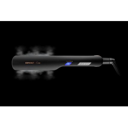 Concept VZ6010 - Plancha de pelo a vapor con pantalla LED ELITE STEAM BOOST 54W/230V negro