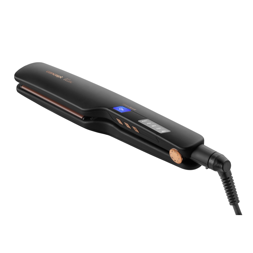 Concept VZ6010 - Plancha de pelo a vapor con pantalla LED ELITE STEAM BOOST 54W/230V negro