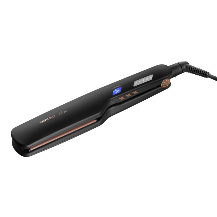 Concept VZ6010 - Plancha de pelo a vapor con pantalla LED ELITE STEAM BOOST 54W/230V negro